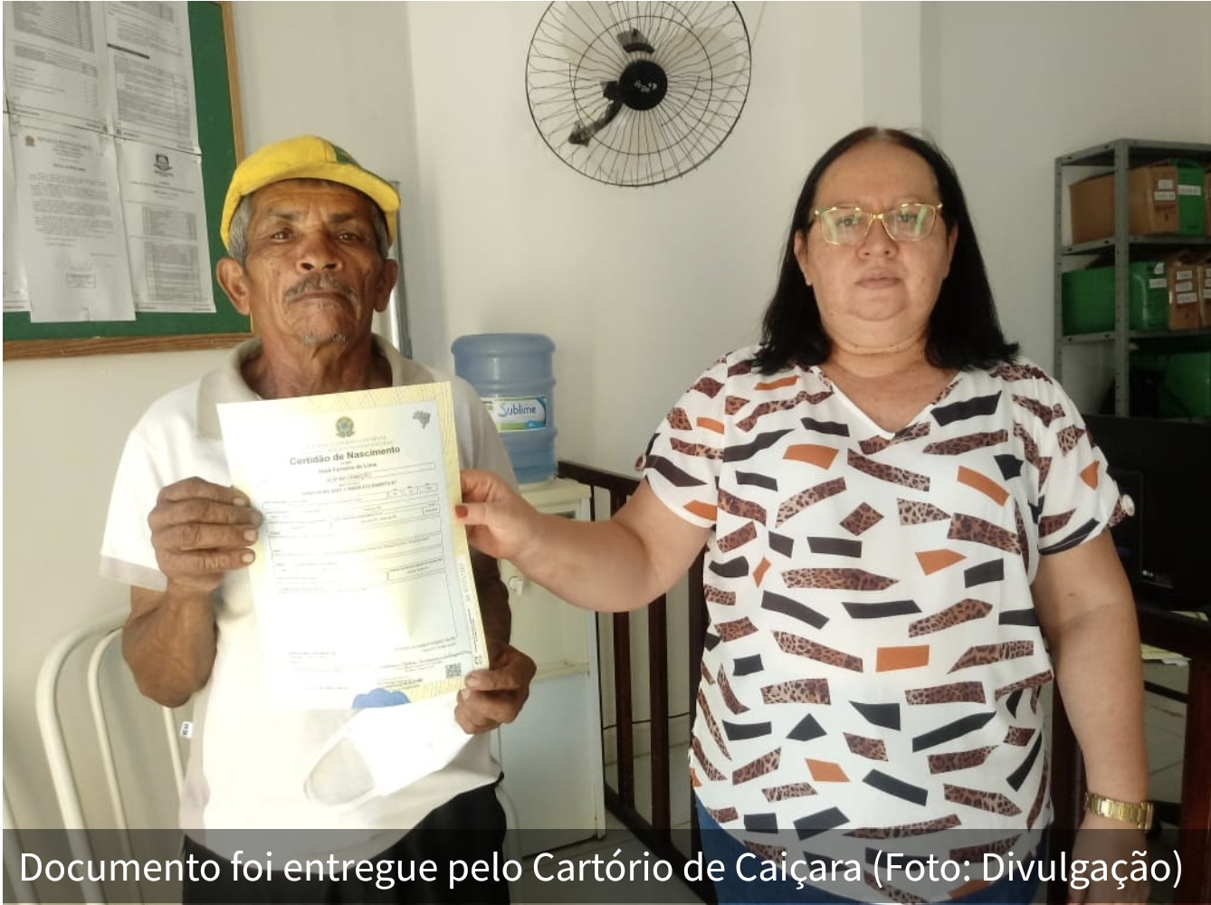 Agricultor consegue certidão de nascimento aos 62 anos