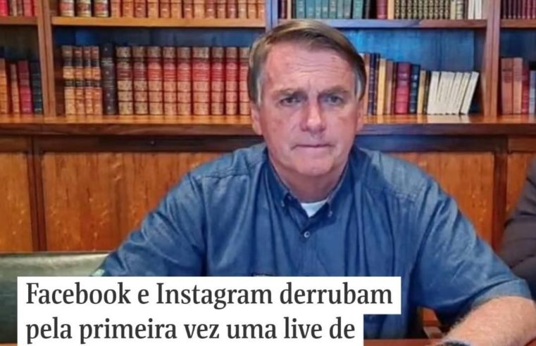 FACEBOOK EXPURGA LIVE DE BOLSONARO POR MENTIRAS