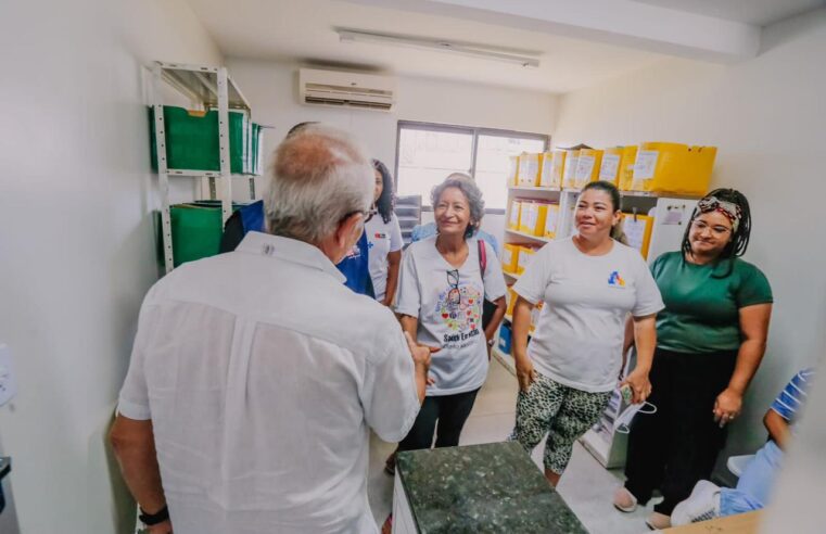 Atenção BásicaCícero Lucena entrega obras de reestruturação da USF Ilha do Bispo